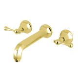 Kingston Brass KS4122BL Wall Mount Bathroom Faucet, Polished Brass